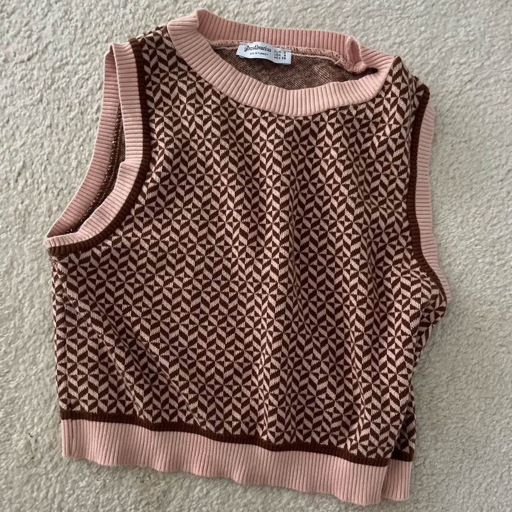 Stradivarius Cotton Knit Vest